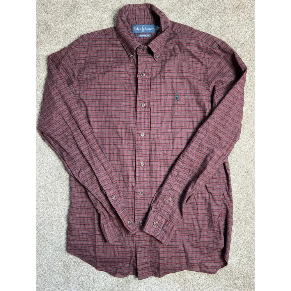 Polo Ralph Lauren Men's Small‎ Button Up Shirt Multicolor Plaid Custom Fit Soft